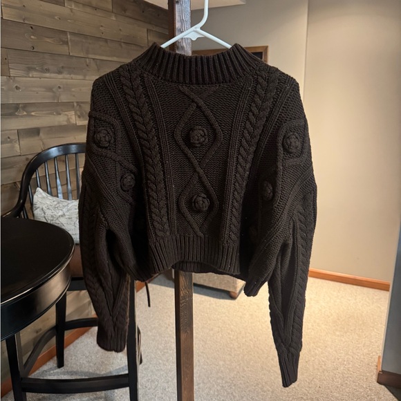 Forever 21 Chocolate Ribbed Sweater L - Picture 1 of 2
